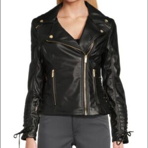 Guess Faux Leather Biker Jacket